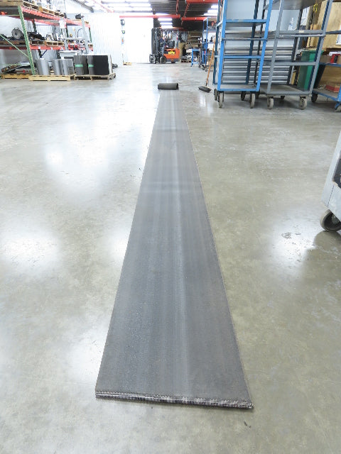 15.75"W x 25' Heat Resistant Fabric Conveyor Belt Gray Reversible 1/8"Thick