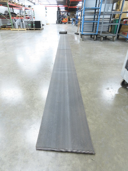 15.75"W x 25' Heat Resistant Fabric Conveyor Belt Gray Reversible 1/8"Thick