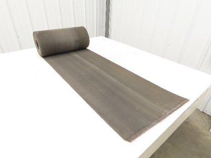15.75"W x 25' Heat Resistant Fabric Conveyor Belt Gray Reversible 1/8"Thick