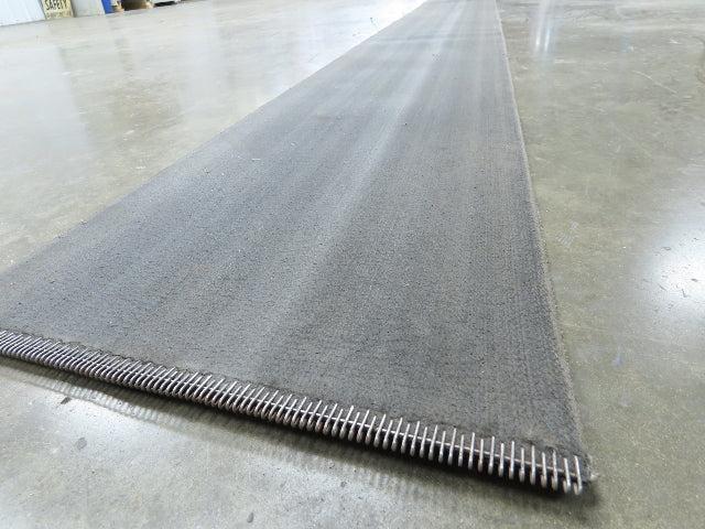 15.75"W x 25' Heat Resistant Fabric Conveyor Belt Gray Reversible 1/8"Thick