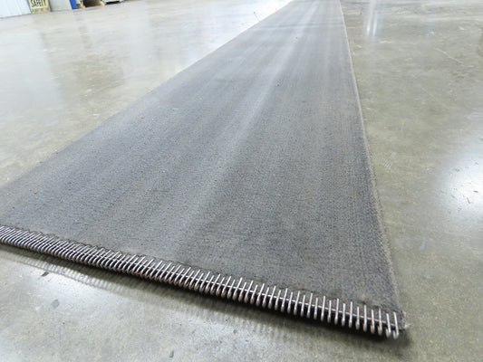 15.75"W x 25' Heat Resistant Fabric Conveyor Belt Gray Reversible 1/8"Thick
