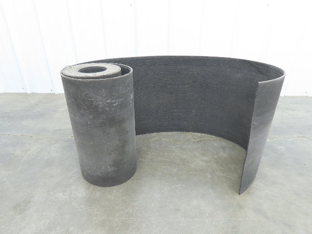 16"W x 20' Heat Resistant Fabric Conveyor Belt 1-Ply Gray Reversible 1/8"Thick