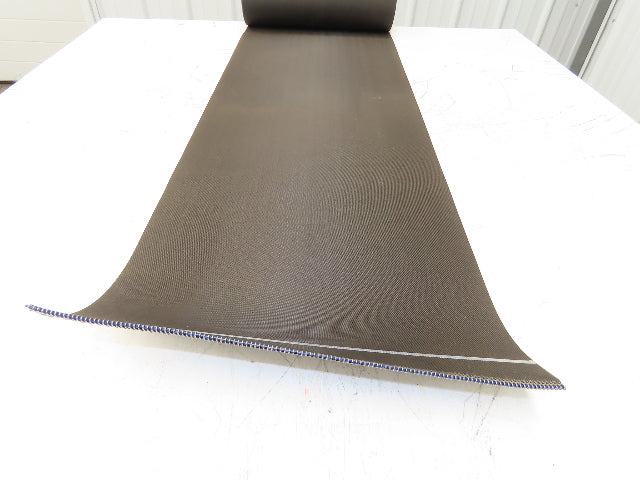 16"W x 20' Heat Resistant Fabric Conveyor Belt 1-Ply Gray Reversible 1/8"Thick