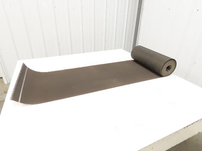 16"W x 20' Heat Resistant Fabric Conveyor Belt 1-Ply Gray Reversible 1/8"Thick