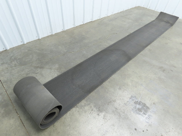16"W x 20' Heat Resistant Fabric Conveyor Belt 1-Ply Gray Reversible 1/8"Thick