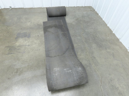 16"W x 20' Heat Resistant Fabric Conveyor Belt 1-Ply Gray Reversible 1/8"Thick