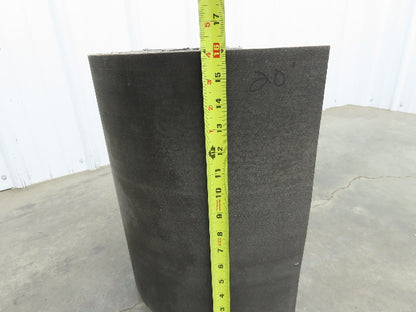 16"W x 20' Heat Resistant Fabric Conveyor Belt 1-Ply Gray Reversible 1/8"Thick