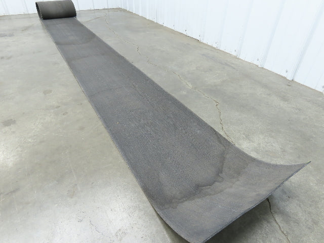 16"W x 20' Heat Resistant Fabric Conveyor Belt 1-Ply Gray Reversible 1/8"Thick