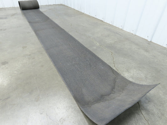 16"W x 20' Heat Resistant Fabric Conveyor Belt 1-Ply Gray Reversible 1/8"Thick