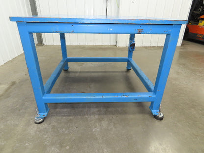 1" Steel Top Machine Base Welding Table Work Bench 44x44" Top 32" H