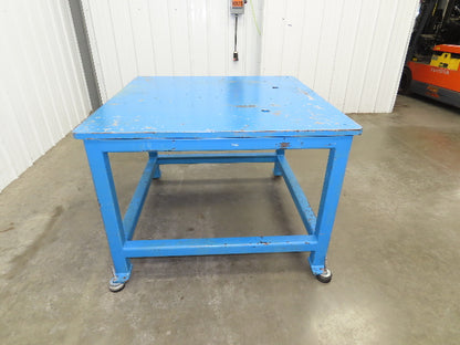 1" Steel Top Machine Base Welding Table Work Bench 44x44" Top 32" H