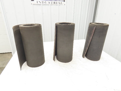 16"W Fabric Conveyor Belt Gray 1/8"Thick 32' 6" Total Length  Mixed Lot of 3pcs