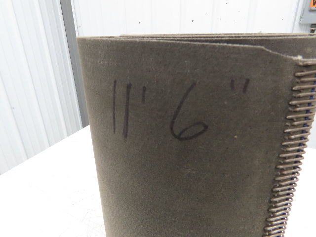 16"W Fabric Conveyor Belt Gray 1/8"Thick 32' 6" Total Length  Mixed Lot of 3pcs