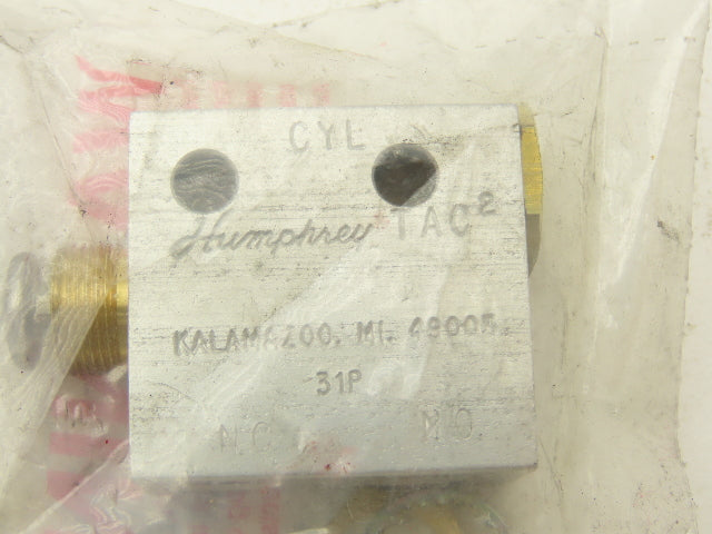 Humphrey 31P Plunger Air Valve Brass 3 Ports 1/8" NPT Spring Return Lot of 3