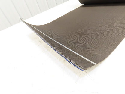 16-1/8"W x 27' 3" Nylon Conveyor Belt 2-Ply Black Reversible 5/64"Thick 410mm W