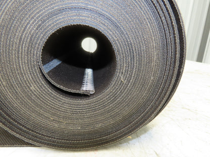 16-1/8"W x 27' 3" Nylon Conveyor Belt 2-Ply Black Reversible 5/64"Thick 410mm W
