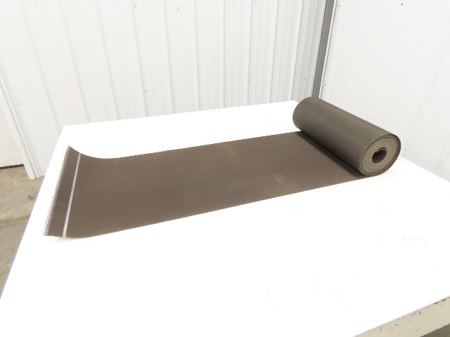 16-1/8"W x 27' 3" Nylon Conveyor Belt 2-Ply Black Reversible 5/64"Thick 410mm W