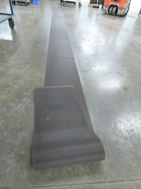 16-1/8"W x 27' 3" Nylon Conveyor Belt 2-Ply Black Reversible 5/64"Thick 410mm W