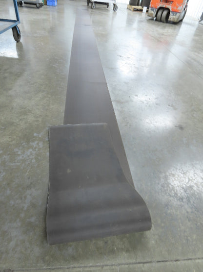 16-1/8"W x 27' 3" Nylon Conveyor Belt 2-Ply Black Reversible 5/64"Thick 410mm W
