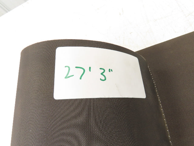 16-1/8"W x 27' 3" Nylon Conveyor Belt 2-Ply Black Reversible 5/64"Thick 410mm W