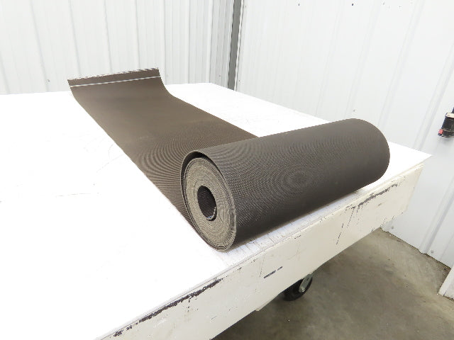 16-1/8"W x 27' 3" Nylon Conveyor Belt 2-Ply Black Reversible 5/64"Thick 410mm W