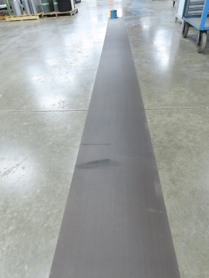 16-1/8"W x 27' 3" Nylon Conveyor Belt 2-Ply Black Reversible 5/64"Thick 410mm W