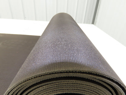 16-1/8"W x 14' 8" Nylon Conveyor Belt 2-Ply Black Reversible 5/64"Thick 410mm W