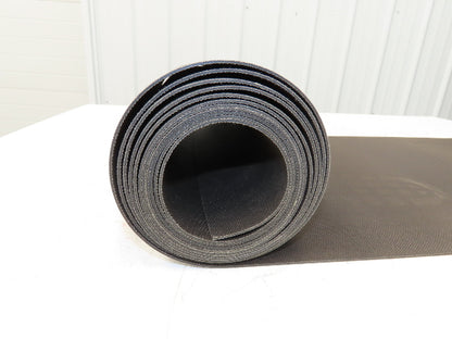 16-1/8"W x 14' 8" Nylon Conveyor Belt 2-Ply Black Reversible 5/64"Thick 410mm W