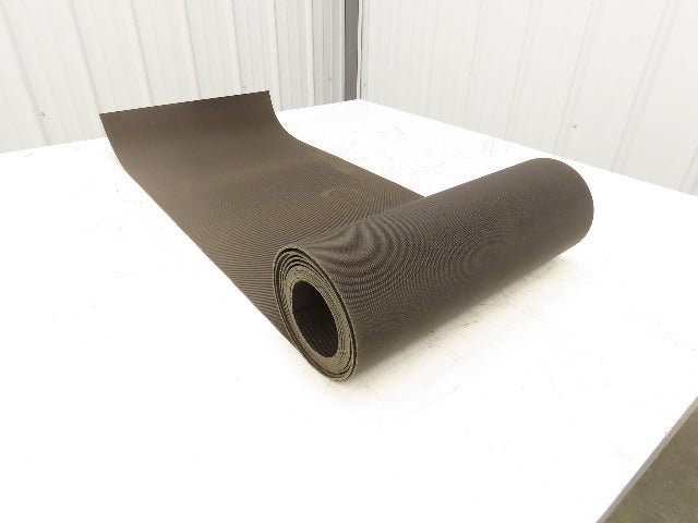 16-1/8"W x 14' 8" Nylon Conveyor Belt 2-Ply Black Reversible 5/64"Thick 410mm W