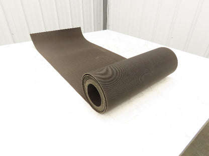 16-1/8"W x 14' 8" Nylon Conveyor Belt 2-Ply Black Reversible 5/64"Thick 410mm W