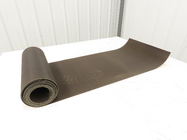 16-1/8"W x 14' 8" Nylon Conveyor Belt 2-Ply Black Reversible 5/64"Thick 410mm W