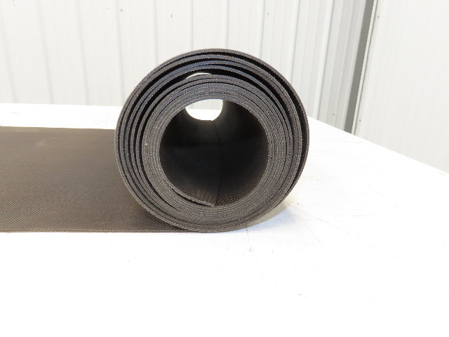 16-1/8"W x 14' 8" Nylon Conveyor Belt 2-Ply Black Reversible 5/64"Thick 410mm W