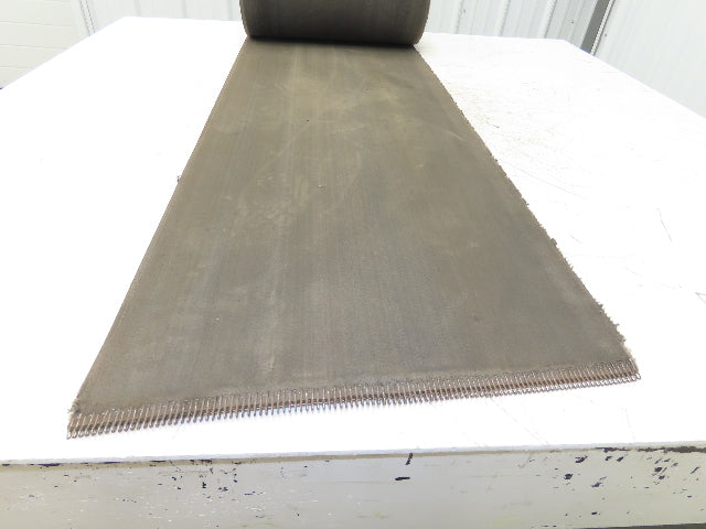 16"x 46' 9" Heat Resistant Fabric Conveyor Belt Gray Reversible 1/8"Thick Laced