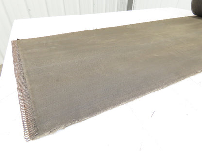 16"x 46' 9" Heat Resistant Fabric Conveyor Belt Gray Reversible 1/8"Thick Laced