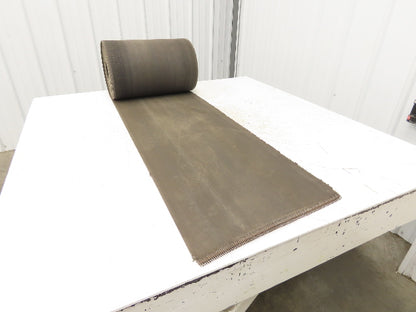 16"x 46' 9" Heat Resistant Fabric Conveyor Belt Gray Reversible 1/8"Thick Laced