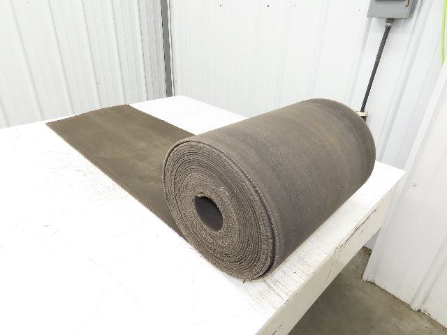 16"x 46' 9" Heat Resistant Fabric Conveyor Belt Gray Reversible 1/8"Thick Laced
