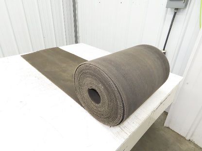 16"x 46' 9" Heat Resistant Fabric Conveyor Belt Gray Reversible 1/8"Thick Laced
