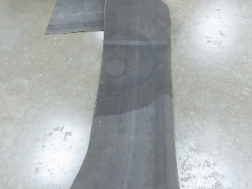 16"W x 55' Heat Resistant Fabric Conveyor Belt 1-Ply Gray Reversible 1/8"Thick