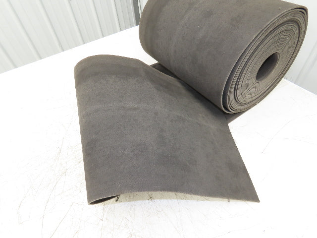 16"W x 55' Heat Resistant Fabric Conveyor Belt 1-Ply Gray Reversible 1/8"Thick