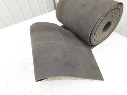 16"W x 55' Heat Resistant Fabric Conveyor Belt 1-Ply Gray Reversible 1/8"Thick