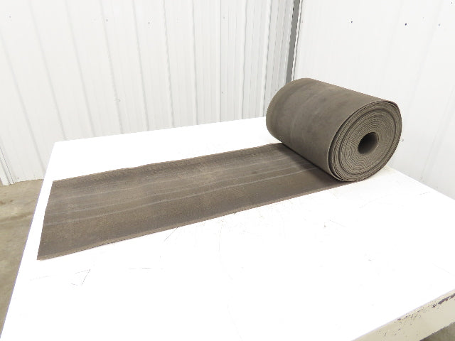 16"W x 55' Heat Resistant Fabric Conveyor Belt 1-Ply Gray Reversible 1/8"Thick