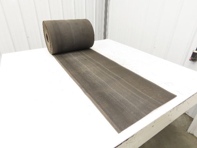 16"W x 55' Heat Resistant Fabric Conveyor Belt 1-Ply Gray Reversible 1/8"Thick
