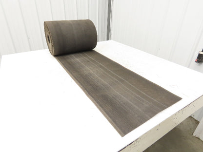 16"W x 55' Heat Resistant Fabric Conveyor Belt 1-Ply Gray Reversible 1/8"Thick