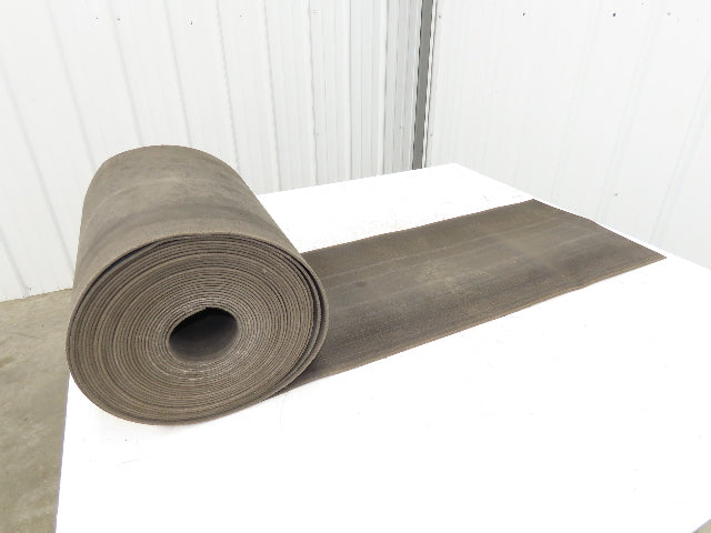 16"W x 55' Heat Resistant Fabric Conveyor Belt 1-Ply Gray Reversible 1/8"Thick
