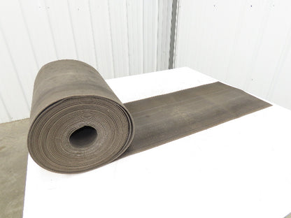 16"W x 55' Heat Resistant Fabric Conveyor Belt 1-Ply Gray Reversible 1/8"Thick