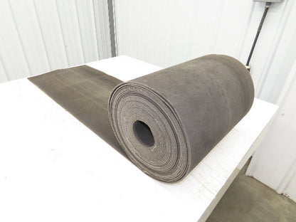 16"W x 55' Heat Resistant Fabric Conveyor Belt 1-Ply Gray Reversible 1/8"Thick