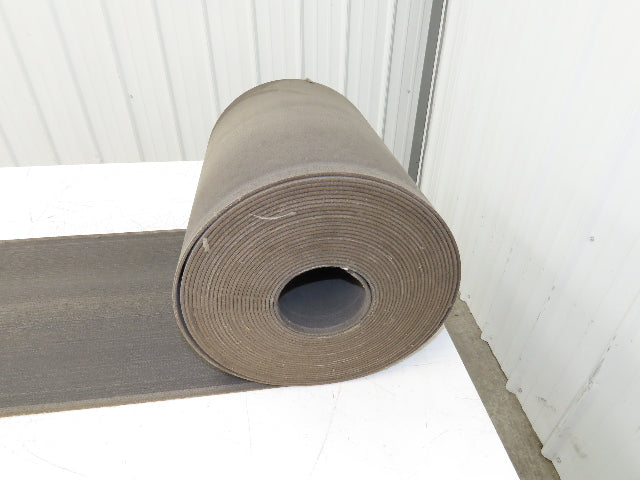 16"W x 55' Heat Resistant Fabric Conveyor Belt 1-Ply Gray Reversible 1/8"Thick