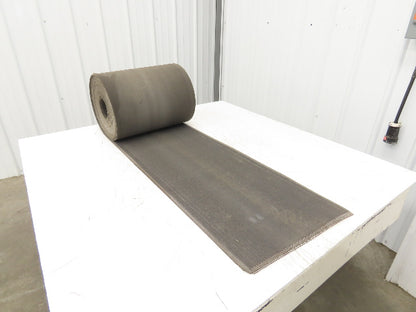16"W x 55' Heat Resistant Fabric Conveyor Belt 1-Ply Gray Reversible 1/8"Thick