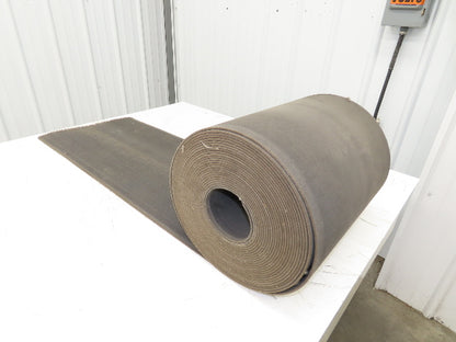 16"W x 55' Heat Resistant Fabric Conveyor Belt 1-Ply Gray Reversible 1/8"Thick