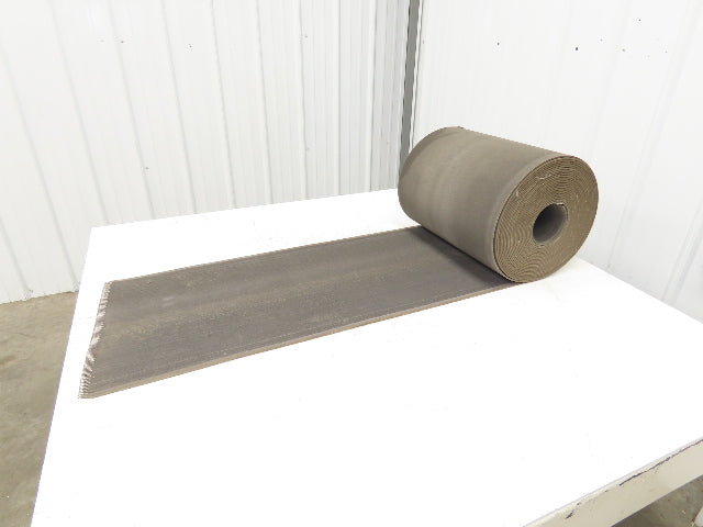 16"W x 55' Heat Resistant Fabric Conveyor Belt 1-Ply Gray Reversible 1/8"Thick